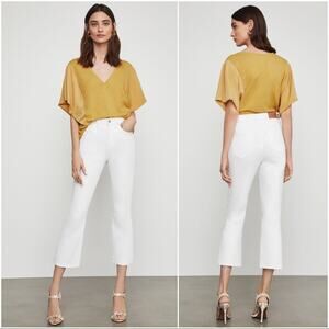 Bcbgmaxazria high- rise cropped bootcut jeans